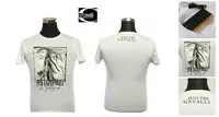 t-shirt just cavalli man skinny slim 2013 coton artwork jc1965 blanc